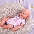 SERENDOLL 16.5 inch Realistic Full Silicone Baby Doll, Lifelike Reborn Baby Dolls, Toy, and Collectible Bald Girl 033