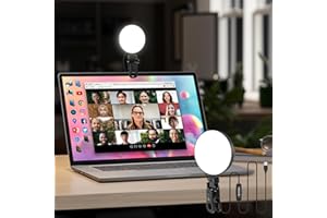MOJIMDO 3.5'' Ring Light for Laptop, 61 LEDs Dimmable Video Conference Lighting, Portable USB Plug Clip On Ring Light Computer Laptop iPad Phone for Selfie Working Learning Zoom Meeting Live Streaming Makeup