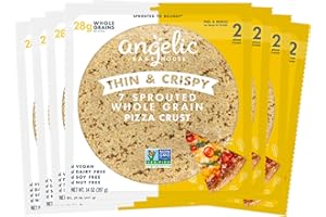 Angelic Bakehouse Flatzza Pack - 14 Ounce, Pack of 12 - Sprouted 7-Grain Flatbread Pizza Crust - Vegan, Kosher and Non-GMO (24 Crusts)