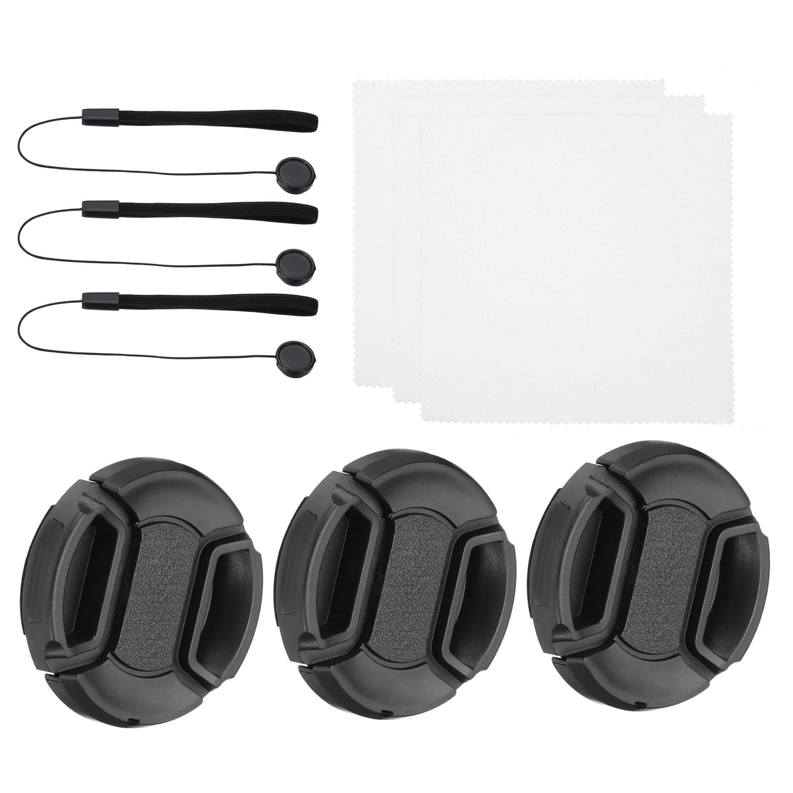 PATIKIL 39mm Lens Cap Set, 3Pack Center Pinch Snap Camera Lens Cover for Front Len Suitable for 39mm Thread Universal DSLR Lenses for Nikon, for Fujifilm, for Pentax, for Leica