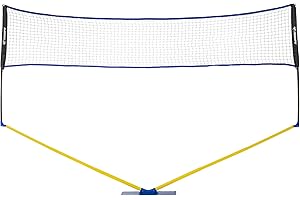 Triumph Sports Multi-Sport Versatile Combo Outdoor Game Net Set Includes Volleyball, Badminton, and Pickleball, Blue (35-7510-2)