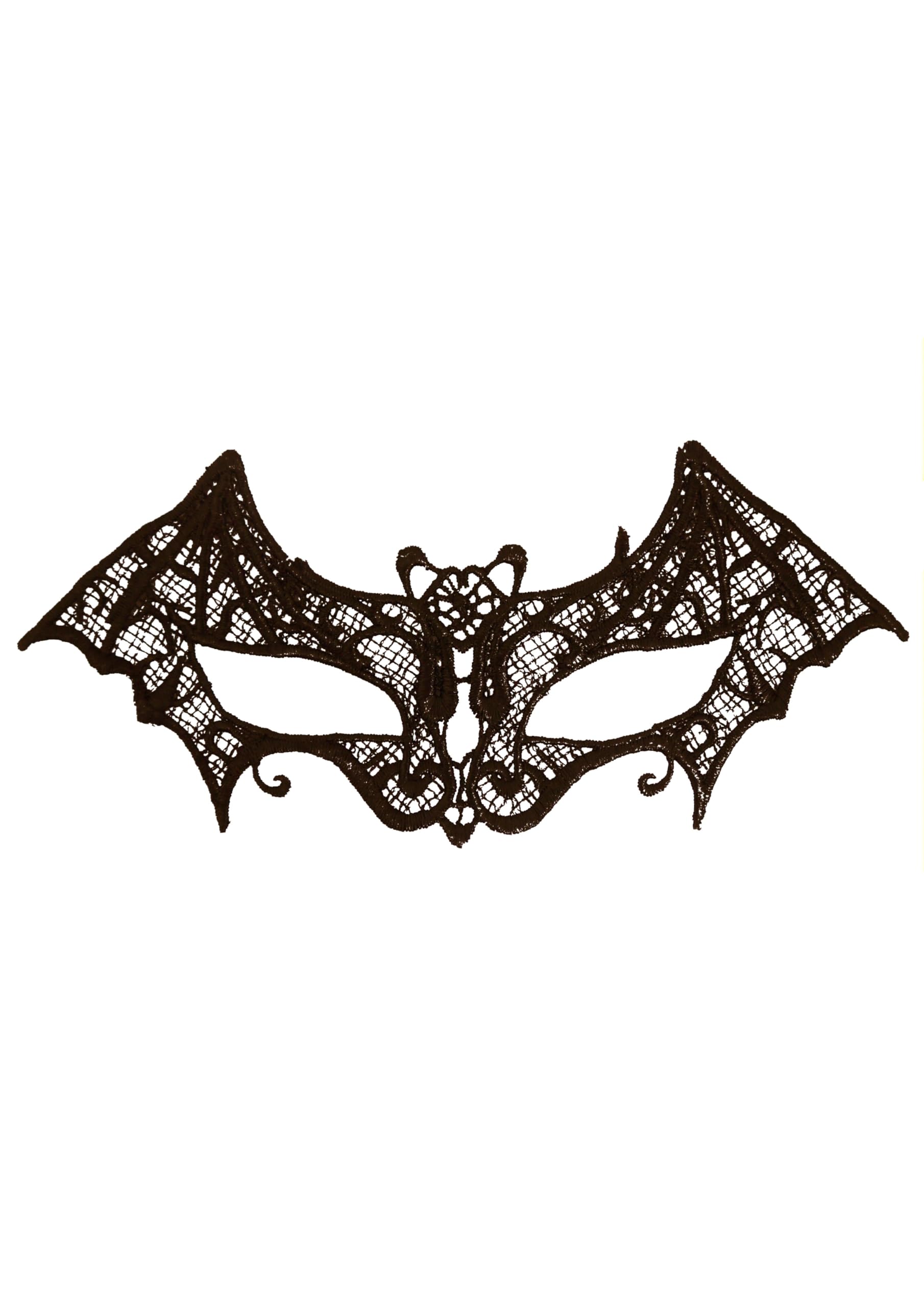 HENBRANDT 1 x Black Lace Bat Mask Masquerade Eye Mask Domino Gothic Vampire Bat Accessories Eyemask Halloween Fancy Dress Costume Accessories for Adult