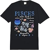 Pisces Facts Pisces Zodiac Sign Pisces Birthday Comfort Colors Adult Heavyweight T-Shirt