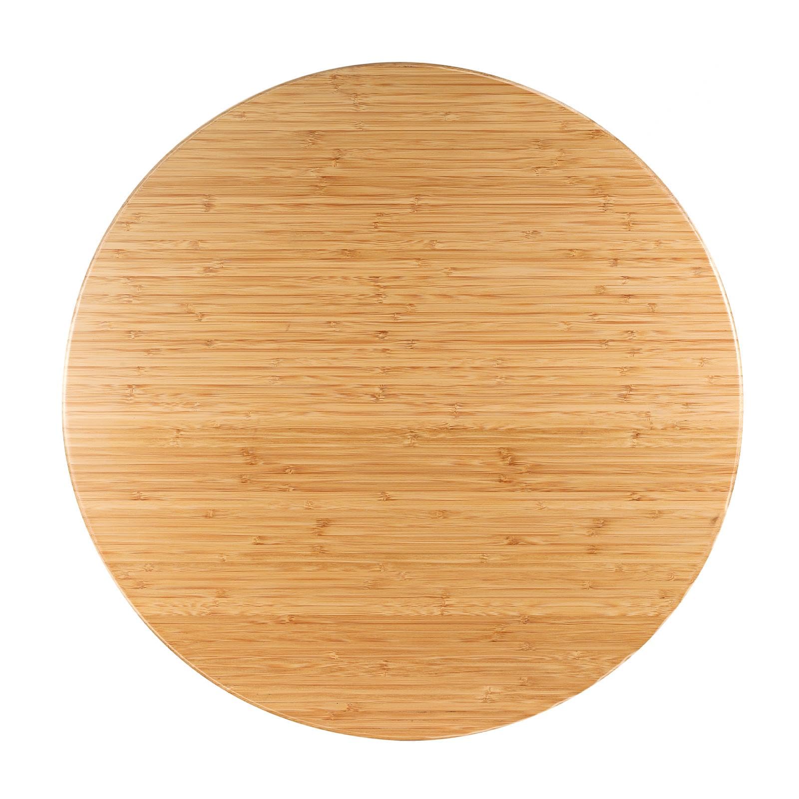 Photo 1 of (26 Inch) Bamboo Large Lazy Susan for Dining Table Top with Heavy Duty Metal Rotating Hardware