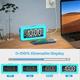 AFEXOA Alarm Clock for Kids Digital Clock with 8 RGB Night Lights view 5