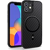 ONES Magnetic for iPhone 12Pro /12 Case, [Compatible with MagSafe][Military-Grade Drop Protection] Carbon Fiber Pattern, Shockproof Protective Hard Back Cover for iPhone 12Pro /12 Phone Case, Black