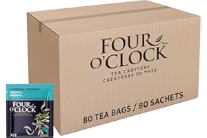 Four O'Clock White Tea Imperial Organic Fairtrade, Non-Gmo, Kosher, Gluten-Free, 80 Teabags
