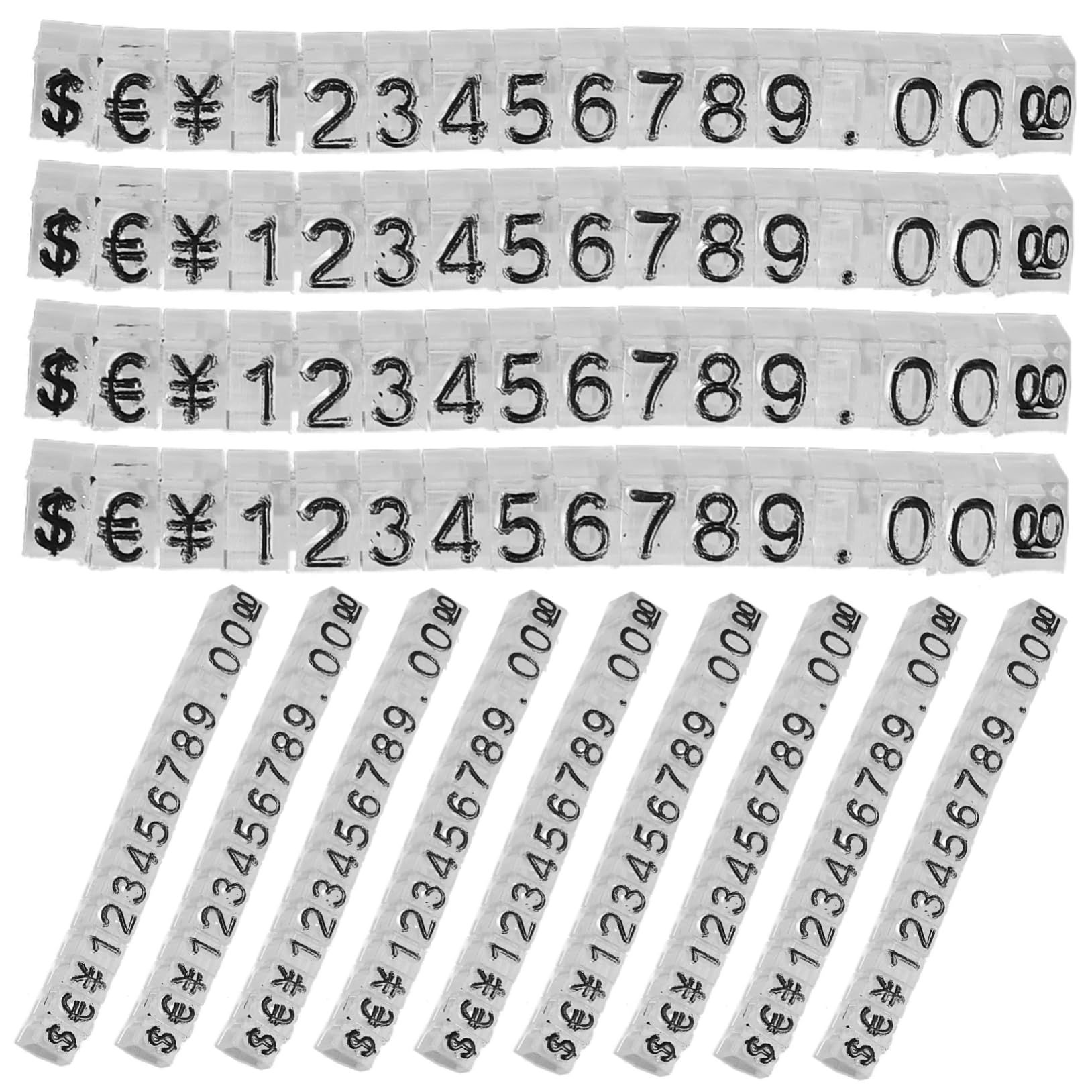 CAXUSD 20pcs Adjustable Price Tag Cube Display Stands for Jewelry Pricing Label Holder for Retail Shops and Commercial Use View for Price Display