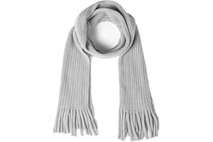 BEARUN Kids Knit Scarf Winter Fashion Solid Color Toddler Baby Scarves Neck Warmer Tassel Scarf for Boys Girls