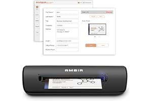Ambir ImageScan Pro 667 Business Card Scanner with AmbirScan Business Card for Windows PC and MAC