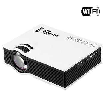 M.E.R.A. Mini Projector, Mini Led LCD Projector, Portable Pocket Projector with Audio Av USB Vga Hdm