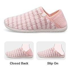 Fuzzy House Slippers for Women Men Indoor Closed