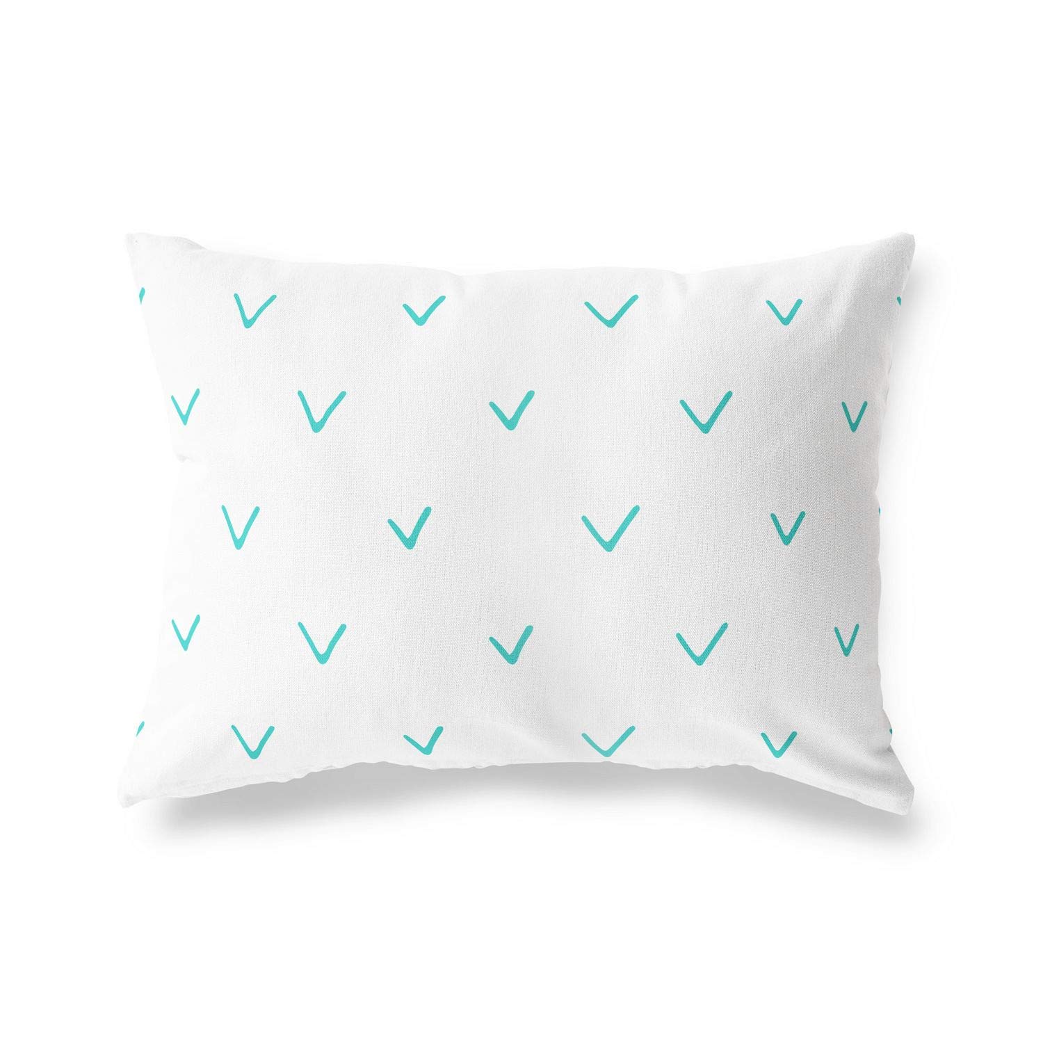 BonaMaison Decorative Cushion Cover, Turquoise-White Throw Pillow Covers, Home Decorative Pillowcases for Livingroom, Sofa, Bedroom, Size: 45X60 Cm - Designed and Manufactured in Turkey