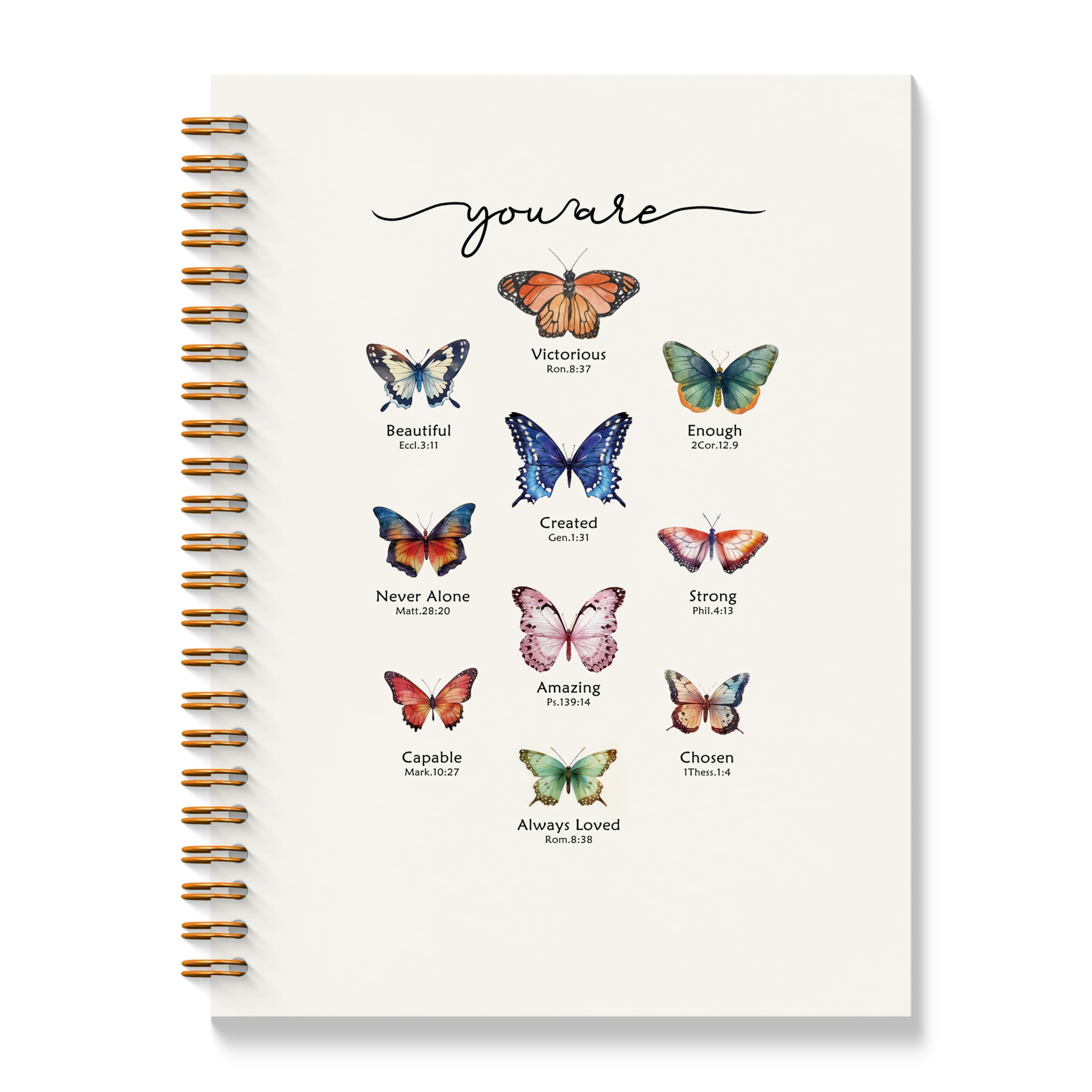 BAYOGITA Christian Butterfly Notebook