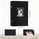Miaikoe Photo Album 300 Pockets 4x6 Large Capacity Linen Hardcover Black view 2
