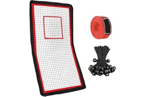 Toofrito 4×7 Ft Lacrosse Rebounder Net Replacement (NET ONLY) for 4×7 Ft Existing Lacrosse Frames Bounce Back Net with Goal S