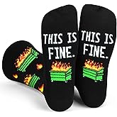 GOLIN Novelty Birthday Christmas Gifts for Men Women - Funny Saying Crew Socks Silly Funky Dress Socks