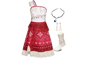 Cotrio Princess Dress Up for Girls Halloween Costume for Girl Dress Up Clothes Toddler Kids Outfit with Accessories Necklace