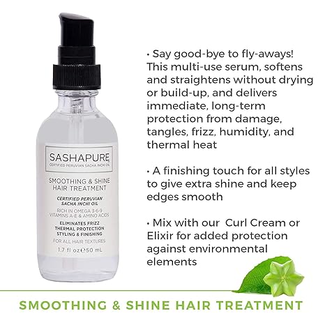 sashapure smoothing & shine hair treatment