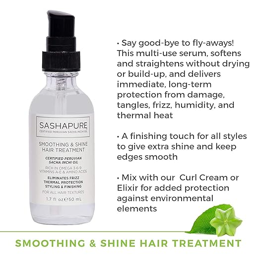 sashapure smoothing & shine hair treatment