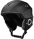 OMORC Ski Helmet, Snowboard Helmet with Detachable Ear Flaps and Velvet Lining, Snow Helmet Compatible with Ski Goggles - for Men, Women & Youth