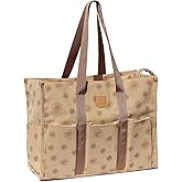 ESVAN Utility Tote Bag with Zip Top Waterproof Teacher Tote Bag for Teacher Work Women Beach