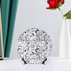 XISUNYA 6 Inch Decorative Plate, Floral Dinner