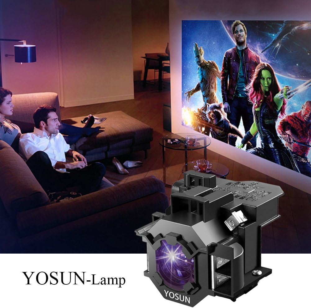 YOSUN V13H010L42 Projector Bulb for Epson ELPLP42 PowerLite Home Cinema 83+ 83C 410W 400W 822P 822+ EB-400WE EMP-400WE 410W 822H 83H EX90 emp-280 Replacement Projector Lamp Bulb: Home Audio & Theater