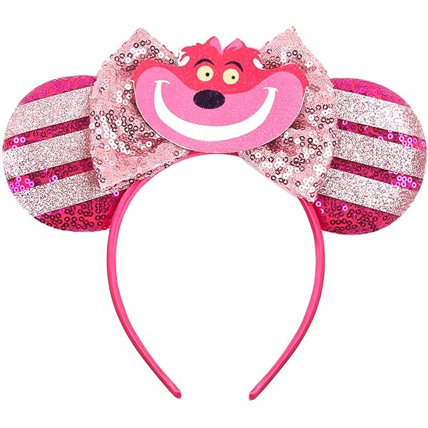 Minnie Mouse Ohren Kopfband - Rot/gold, Pailletten, Handgefertigt, Für Kinder & Erwachsene