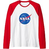 NASA Logo - Space Explorer - Trendy Fun Raglan Baseball Tee