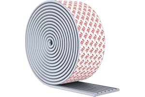 YICHYAYA Baby Proofing 16.4ft Extra-Wide Edge Protectors for Baby with 3M Strong Adhesive Double Sided Tape, Sharp Edge & Corner Safety Guards Furniture Bumper for Table, Furniture, Fireplace, Grey