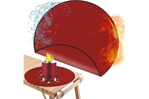 AMERBRO Round Fire Pit Mat Compatible with Solo Stove Mesa Accessories, Fire Proof Mat Compatible with Solo Stove Mesa Table Mat Under Fire Pit,Small Under Grill Mats for Outdoor Grill Table Top Protection