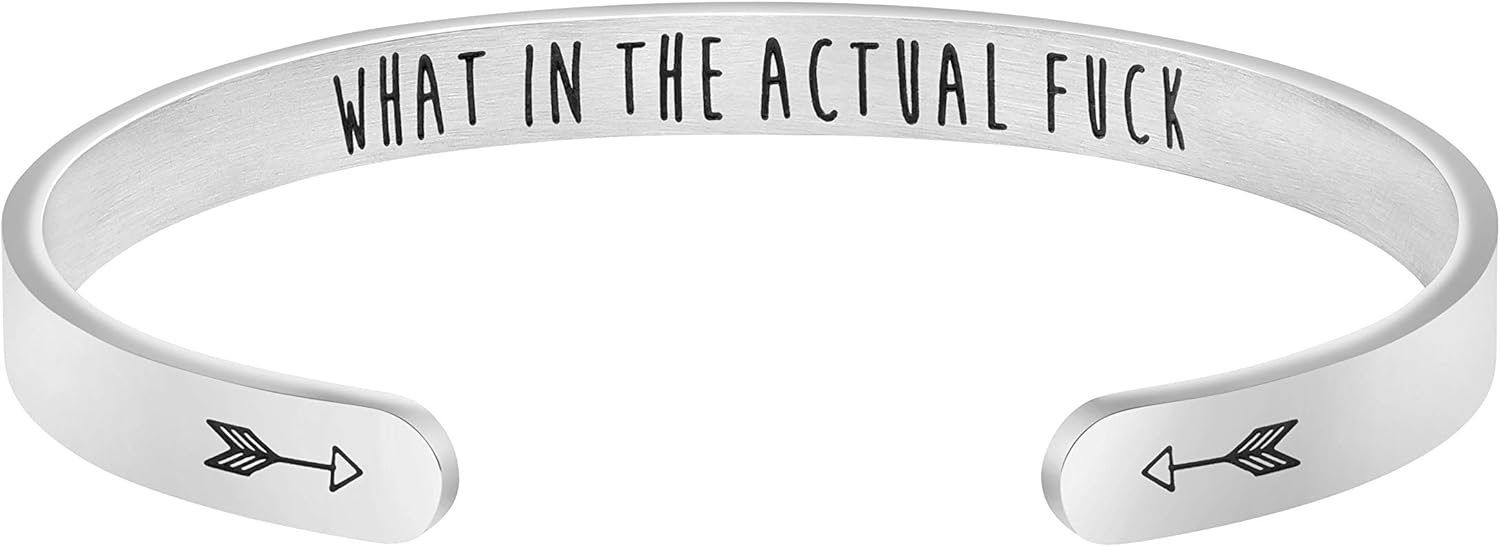 Joycuff Inspirational Bracelet Motivational Jewelry Friend Encouragement Gift Women Empowerment Cuff Bangle