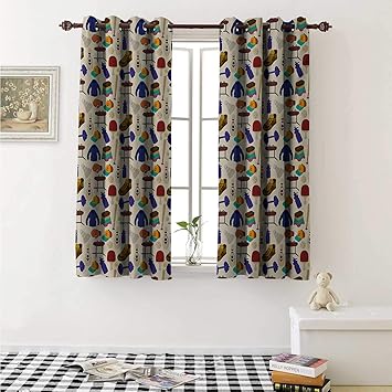 Amazon Com Flyerer Sport Room Darkening Wide Curtains Competitive