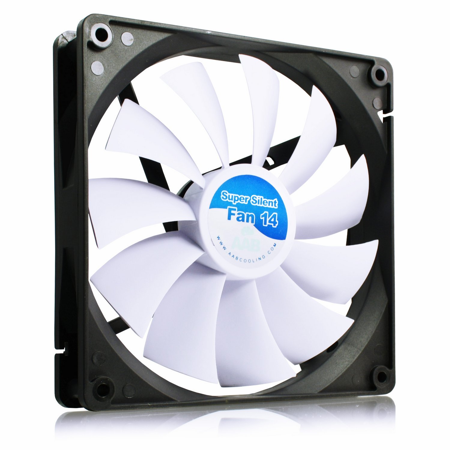 AAB Cooling Super Silent Fan 14 - Silent and Efficient 140mm Fan with 4 Anti-vibration Pads | CPU Fan | Silent Case Fan | PC Fan 140mm | 12V — image 1
