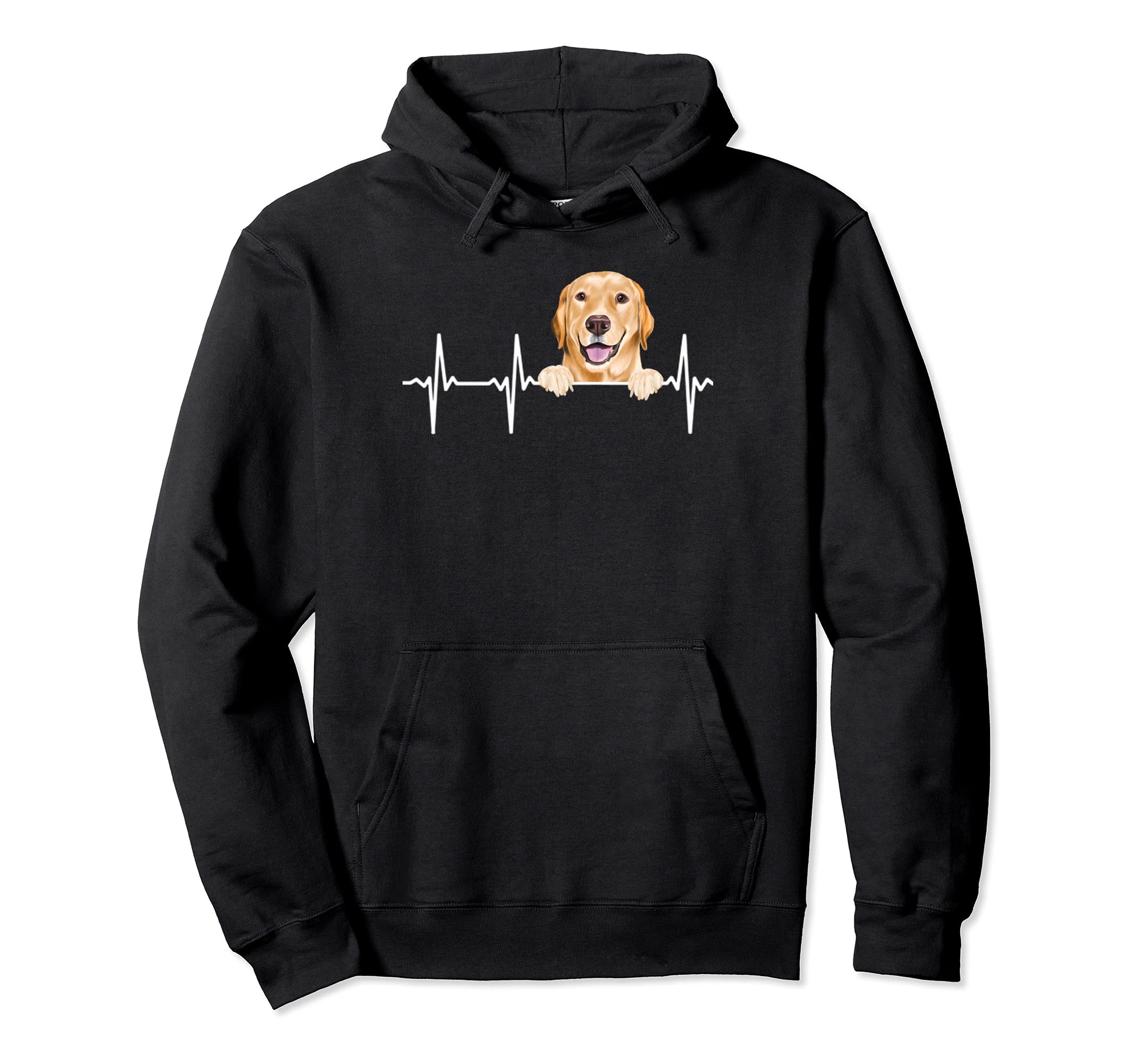 Funny Dog Heartbeat For Yellow Labrador Retriever Lovers Pullover Hoodie