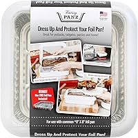 Fancy Panz 8 x 8-Inch Dress Up and Protect Your Foil Pan, 100% Made in USA, 8 x 8 Foil Pan Included. Hot or Cold Food…