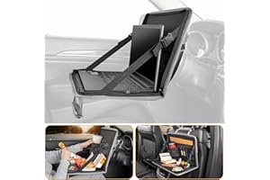 JOYTUTUS 3 in 1 Steering Wheel Eating Tray (Gray), Car Back Seat Laptop Desk, Multifunctional Office Bag, Car Work Table for 