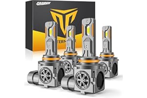 Termitor 9005 9006 Light Bulbs Combo, 100,000LM 900% Super Brighter, 6500K Cool White, 1:1 Mini Halogen Size 9005 HB3 & 9006 