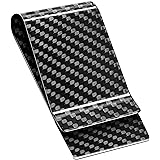 Travelambo Carbon Fiber Money Clip Front Pocket Wallet Minimalist Wallet Slim Wallet Credit Business Card Holder (CB black)