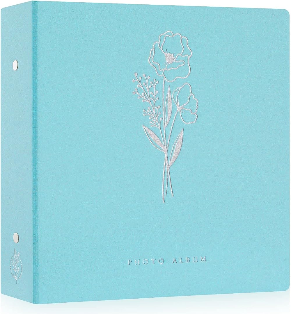 Lanpn Photo Album 6x4 Slip In Linen 600 Pockets Teal 60 Sheets 120 Pages