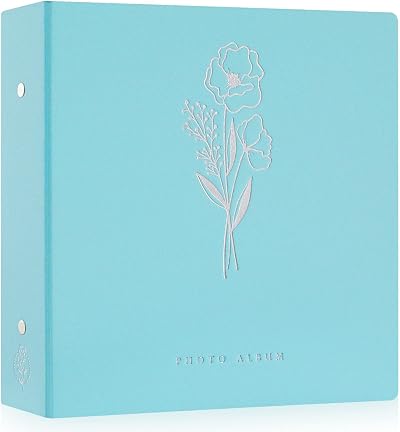 Lanpn Photo Album 6x4 Slip In Linen 600 Pockets Teal 60 Sheets 120 Pages