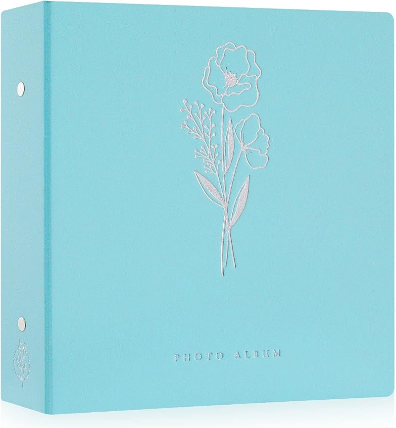 Lanpn Photo Album 6x4 Slip In Linen 600 Pockets Teal 60 Sheets 120 Pages