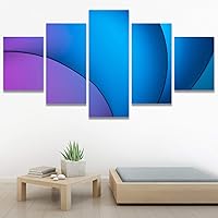 SIGNWIN 5 Panel Canvas Wall Art Abstract Closeup Digital Art Modern Artwork for Home Decorations Ready to Hang - 60