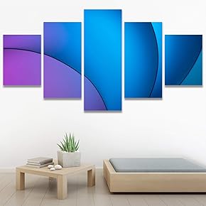 SIGNWIN 5 Panel Canvas Wall Art Abstract Closeup...