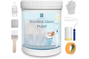 ShangTianFeng Frosted Glass Paint for Windows Privacy, Waterproof & UV Resistant Frosted Window Paint, 20x Thicker Than Frosted Glass Spray Paint, Removable Acrylic Frosted Paint for Glass Door, 35 Oz