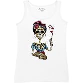 Frida Kahlo Sugar Skull Women's Tank Top Calavera Day of The Dead