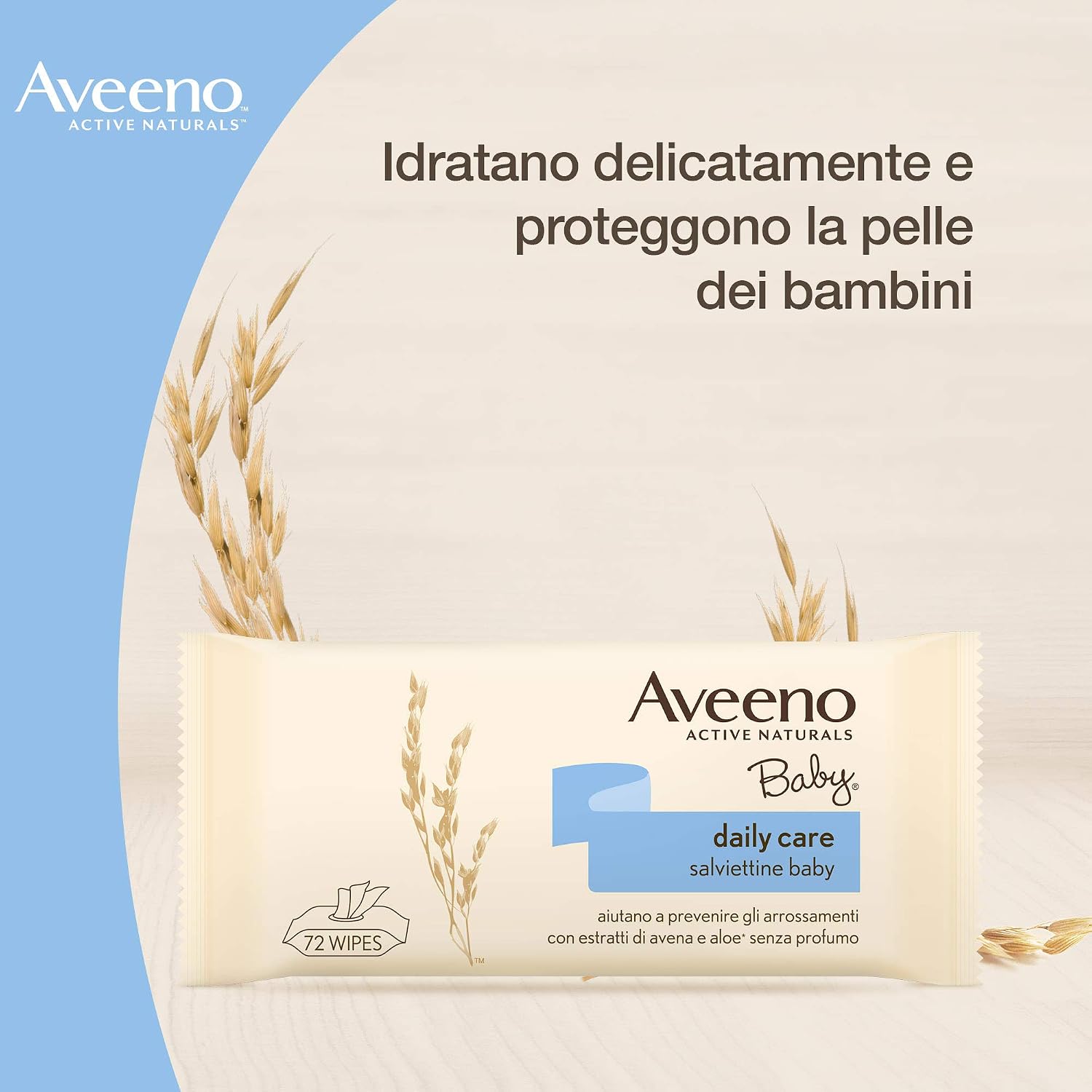 Aveeno Baby Daily Care Wipes with Oats and Aloe Extract, 72 Wipes, cream, 72 count (Pack of 1) - Image 3