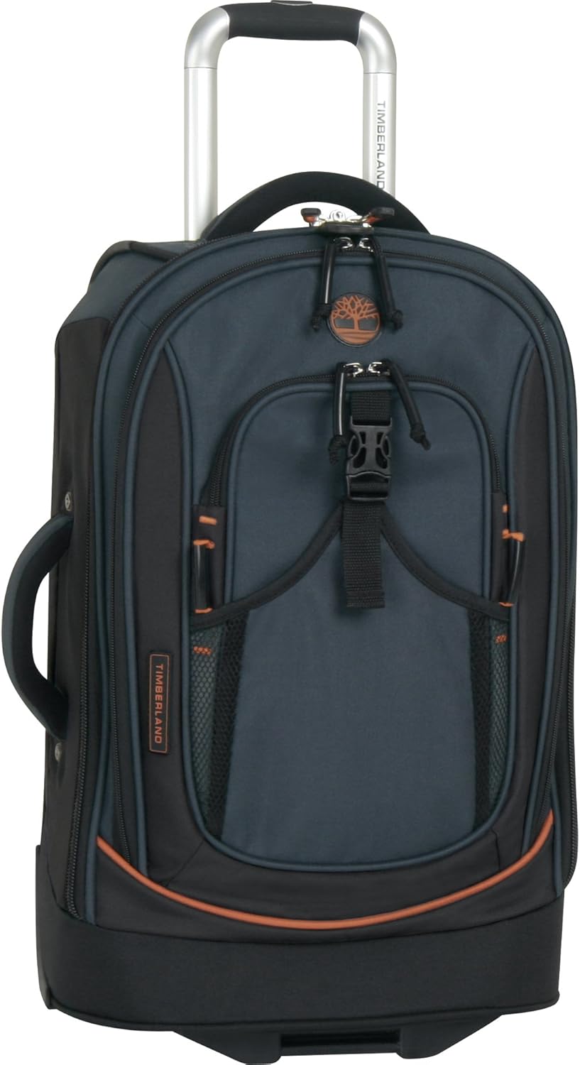 Timberland Luggage Claremont 21Inch Upright Carry On Bag, Navy/Black