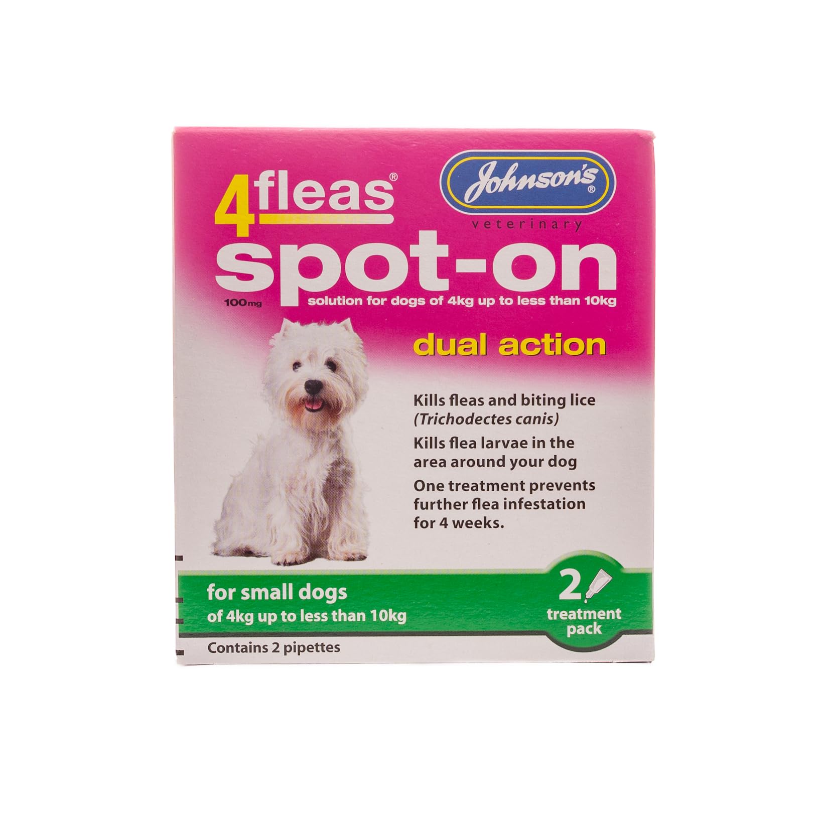 Johnson's 4Fleas Spot On Dual Action for Small Dogs